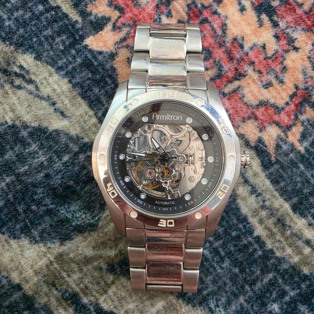 Armitron Skeleton Automatic Watch Silver Stainless Steel 20/4406SV TY2807SV